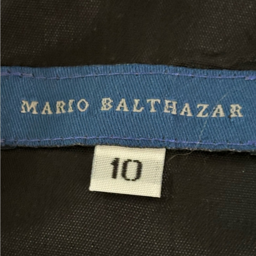 Mario Balthazar Black & Cream Sleeveless Full Wrap Dress Size 10 - Picture 12 of 12